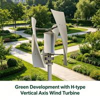 Generador Eólico de Eje Vertical de 100W 200W 300W, Turbina de Energía Híbrida Eólica Solar de Bajo Ruido para Uso Doméstico