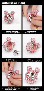 Aromaticos 자동차 핸드 세트 다이아몬드 곰 자동차 공기 청정기 금속 벤트 클립 팬 공기 청정기 자동차 향수 - Product Image 6