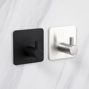 304 in acciaio inossidabile gancio adesivo a singolo livello per porta posteriore per vestiti con gancio per appendiabiti in metallo Non perforato - Product Image 3
