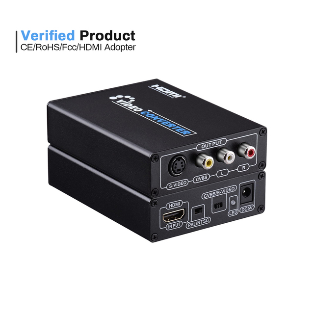 hdmi to Av Connector 1080P RCA Component AV CVBS/S-Video to Video Converter Box hdmi to Rca Converter for hdmi