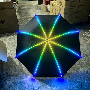 Sombrilla artesanal con luz LED, plegable, para exteriores, accesorio de escenario para bodas, fiestas y fotografía. - Product Image 4