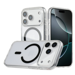 Vente en Gros Coque Magnétique Transparente Anti-Choc en TPU PC pour <span class=keywords><strong>iPhone</strong></span> 17 <span class=keywords><strong>Pro</strong></span>, <span class=keywords><strong>iPhone</strong></span> 17 16 15 14 <span class=keywords><strong>Pro</strong></span> Max - Product Image 1