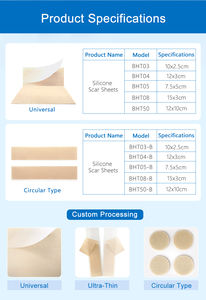Konlida ISO-zertifiziertes medizinisches Silikon-Gel-Narben pflaster Haut freundliche Verbrauchs materialien zur Entfernung von Narben mit kunden spezifischer Größe - Product Image 6