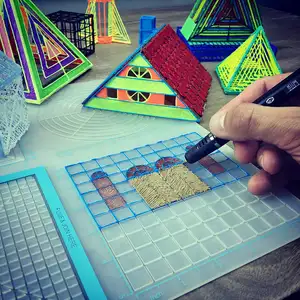 3D Pen Mat, 3D Printing Pen Pad Siliconen Sjabloon Met Basic Patronen Matten Vinger Beschermers, prachtige Tools Voor 3D Tekening