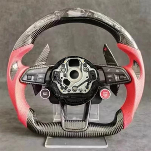 Volante Personalizado de Fibra de Carbono y Cuero para <span class=keywords><strong>Audi</strong></span> R8 A3 A4 A5 A6 A7 A8 S3 S4 S5 S6 S7 S8 Q3 Q5 Q7 Q8 - Product Image 4