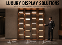Porte-vin et armoire en acier inoxydable moderne avec rétroéclairage LED personnalisé et design écologique pour la décoration de la maison et du hall