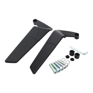 <span class=keywords><strong>Espejos</strong></span> <span class=keywords><strong>Retrovisores</strong></span> Universales Ajustables para Motocicleta en Negro con Alerón Lateral tipo Ala para Z900 Z650 F900R - Product Image 5