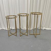 Ensemble de tables de présentation cylindriques en acier inoxydable, idéal pour les mariages, les fêtes d'anniversaire, les tables de desserts, les tables de cocktails