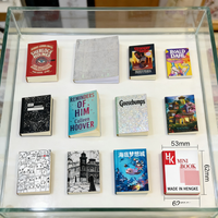Mini-livres personnalisés en gros, impression claire, plusieurs tailles, couverture rigide/broché, pour décorations de maison de poupée, meubles et jouets pour enfants