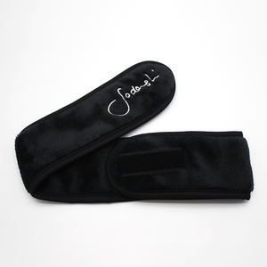 Diadema de microfibra de terciopelo con logotipo personalizado, sin marcas, para bebé, con cierre de <span class=keywords><strong>velcro</strong></span>, estilo dulce y moderno para uso diario - Product Image 3