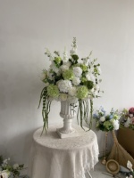 Arrangement de fleurs artificielles blanc et vert, centre de table de mariage, verdure suspendue, décoration pour événements, fêtes et maison