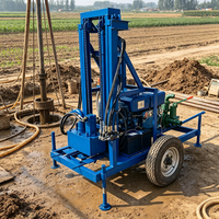 Machine de forage de puits d'eau à base fixe de 200 m avec plateforme à fixation par boulons pour sites permanents