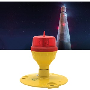 IP65 impermeabile a bassa intensità LED ostacolo aviazione luce rossa fari costanti con ago a prova di uccello - Product Image 1