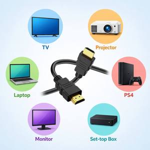 Cable HDMI 4K de Alta Velocidad Certificado, 18 Gbps, Chapado en Oro, 4K 60Hz HDR <span class=keywords><strong>ARC</strong></span> HDCP 2.2 para TV, Proyector, Monitor, <span class=keywords><strong>PS4</strong></span> - Product Image 6