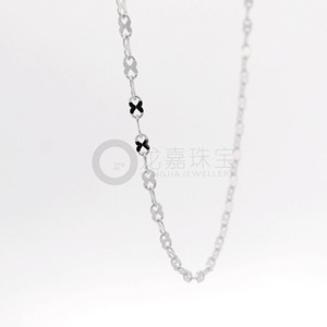 Collar Ajustable de Platino Pt950 Blanco Pulido con Incrustaciones de Estrellas, Brillante y Delicado, para Uso Diario en Mujeres - Product Image 4