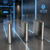 Tourniquet coulissant en acier inoxydable SUS304, portillon rapide pour piétons avec reconnaissance faciale, RFID, code QR et anti-collision