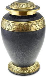Handmade American Style Black Gold Brass <b>Casket</b> Pure Handmade Adult Cremation Urn <b>for</b> Human <b>Ashes</b> Funeral Supply Engraved Metal - Product Image 3