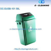 Poubelle en plastique d'intérieur O-Cleaning 8L/20L/40L/58L, poubelle de recyclage avec couvercle à poussoir, poubelle extérieure, corbeille à déchets