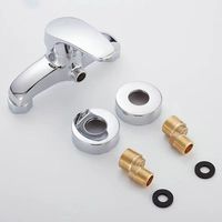 Ensemble de douche mural zinc-chrome économique avec robinet pour baignoire, mitigeur chaud/froid et douchette à main