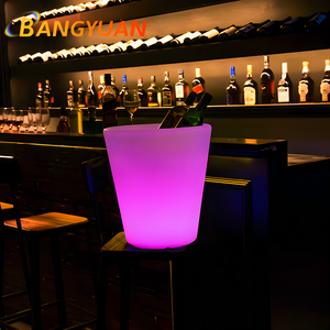 Kunden spezifischer wiederauf ladbarer LED-Wein kübel für Keller Hotels Eis kübel für Champagner Bier Obst teller Party Nachtclub Bar - Product Image 5