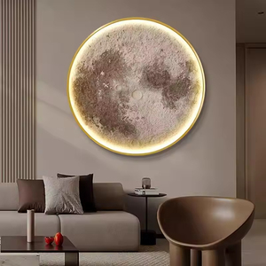 Lune Cercle Lumineux Couloir Chambre Principale Fond Mur Salon Lumière LED <span class=keywords><strong>Peinture</strong></span> Mur <span class=keywords><strong>Art</strong></span> Déco <span class=keywords><strong>Peinture</strong></span> - Product Image 4