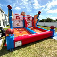 Panier de basket gonflable commercial pour événements sportifs et fêtes, idéal pour les tournois et le divertissement en extérieur – Nouveauté très prisée !