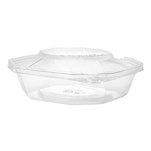 Taiwan-Made 100% Recyclable Anti-buée 24 OZ Récipients alimentaires en plastique empilables à charnière jetables en forme de diamant pour les collations et les salades - Product Image 3