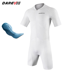 <span class=keywords><strong>Combinaison</strong></span> de cyclisme Darevie White Aero à manches courtes, vêtements de <span class=keywords><strong>VTT</strong></span>, respirante, séchage rapide, maillot de cyclisme pour homme, <span class=keywords><strong>combinaison</strong></span> aérodynamique - Product Image 1