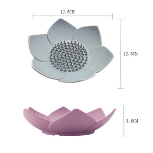 Wholesale Lotus Flowers Soap Dish Silicon Holder Non-Slip Flexible Tray - Product Image 5