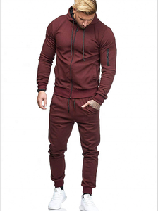 Chaqueta personalizable de algodón 100% con cremallera, chándal para correr para hombre, ropa deportiva transpirable de secado rápido, temporada de otoño, más pantalones activos - Product Image 4