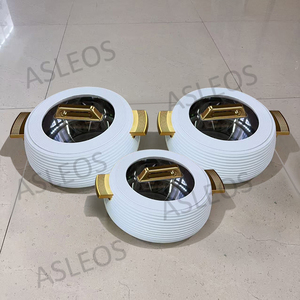 YJM9345A Capacity 3-4-5L Factory Hot Sale Luxury Food <strong>Warmer</strong> Set Golden Food <strong>Warmer</strong> Sets of 3 Round Casserole Set - Product Image 2