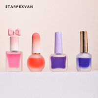 Flacons de vernis à ongles vides personnalisés de 10 ml avec pinceau, finition mate givrée de luxe, vente en gros OEM ODM pour salons de manucure, échantillon gratuit