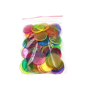 Monete Trasparenti Colorate in Plastica 19mm 25mm per Giochi Educativi Bambini 4-6 Anni Uso Interno Confezionate Vendita Calda - Product Image 6