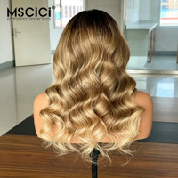 Perruque en dentelle 13x6 à l'aspect naturel, cheveux humains vierges birmans, ondulés, couleur gingembre, fournisseur, perruque 100% cheveux humains, 14-26 pouces