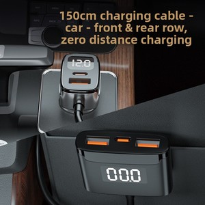 Nouveau chargeur de voiture pour sièges avant et arrière, PD30W, charge super rapide, 12V-24V, adaptateur allume-cigare USB Type C OLIVER - Product Image 4