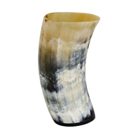 Gobelet en corne de buffle naturelle polie, étanche, thème animalier, décoration rustique pour la maison, artisanat unique