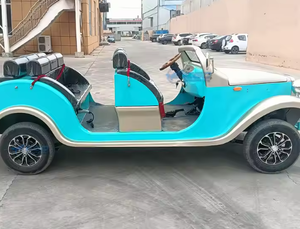Vente en gros de voiturette électrique <span class=keywords><strong>4x4</strong></span> classique vintage, carrosserie rétro, support de golf, personnalisation, toit ouvert - Product Image 4
