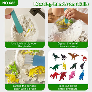 Jouet éducatif Montessori personnalisé amusant de simulation d'archéologie, œufs de dinosaures en plastique, jouet géant pour enfants - Product Image 4