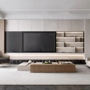 Muebles modernos de lujo para el hogar, el último diseño, soporte de <span class=keywords><strong>TV</strong></span> inteligente para sala de estar con barra de luz integrada, elegante <span class=keywords><strong>mueble</strong></span> de <span class=keywords><strong>TV</strong></span> integrado - Product Image 4