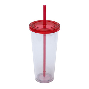 Shang Kou Ai 24oz Plastic Straw <b>Cups</b> <b>Reusable</b> Transparent Cold Drink Tumblers <b>With</b> <b>Lids</b> And Straws For Party Gifts - Product Image 4