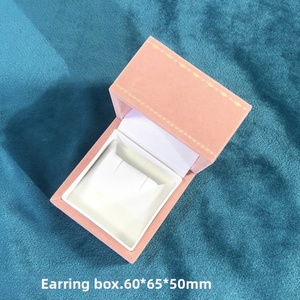 Pink Velvet Jewelry <b>Box</b> for <b>Ring</b> Necklace Rigid Rectangle Jewelry <b>Box</b> with Side Gold Stamping Mother's Day Gift Packaging - Product Image 5