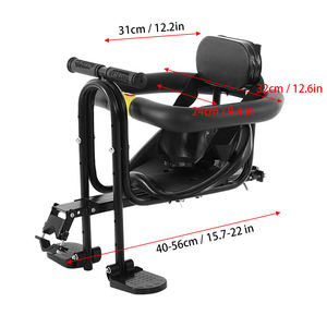 Asiento Delantero para Bicicleta, Silla de Seguridad Infantil con Pedales y Soporte para Bicicleta de Montaña o Carretera - Product Image 2