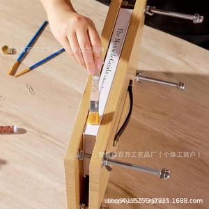 Presse à livres en bambou Bkaleme avec poignée, pince à papier en bois pour reliure parfaite, idéale pour les couvertures de livres - Product Image 4