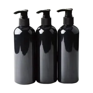 300ml Black Custom Shampoo Plastic Bottle