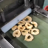 Automatische gedroogde appel snijmachine, gedroogd fruit snijmachine, peperstrook snijmachine voor voedselverwerkingsbedrijven