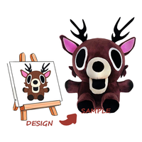 Porte-clés en peluche super doux et long, jouets personnalisés OEM avec aimant, broderie en nylon, rembourrage en PP