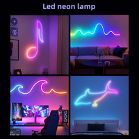 Guirlandes lumineuses de Noël pour décoration extérieure, bande LED néon étanche, commande intelligente par application WIFI, guirlande lumineuse LED néon IP68PVC pour décorations