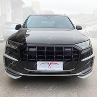 Nouveau kit carrosserie noir en fibre de carbone pour Audi Q7 2020-2024 : pare-chocs avant, extensions d'ailes, jupes latérales, aileron arrière - Amélioration