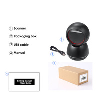 Lecteur de codes-barres USB filaire omnidirectionnel JINGXIN Rs232 pour la vente au détail