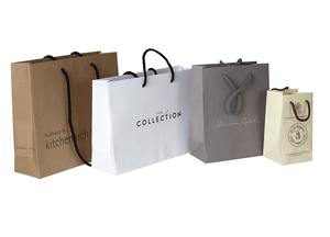 Sacs en papier kraft blanc et brun à prix de gros, sacs cadeaux avec poignées, emballage personnalisé recyclable - Product Image 6
